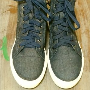 Like New Denim High Tops Size 8.5W
